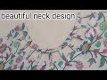 Beautiful neck design begair organza or lace k easy cutting and stitching for biggner step by step