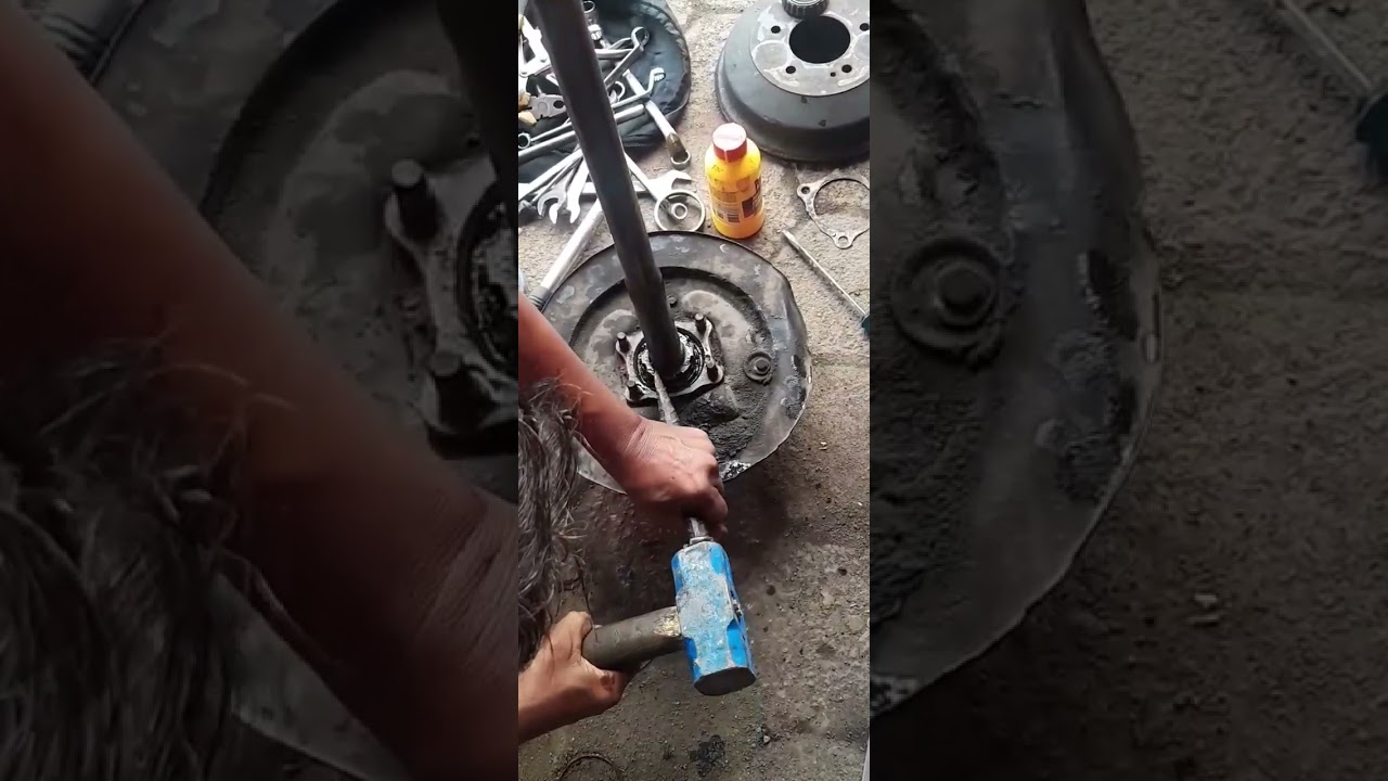 mengganti laker roda belakang L300