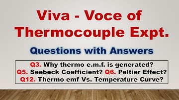 Thermocouple Experiment | Thermal Physics | Viva Voce | Practical File