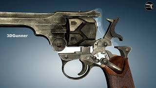 3D Animation: How a Webley–Fosbery Self-Cocking Revolver works