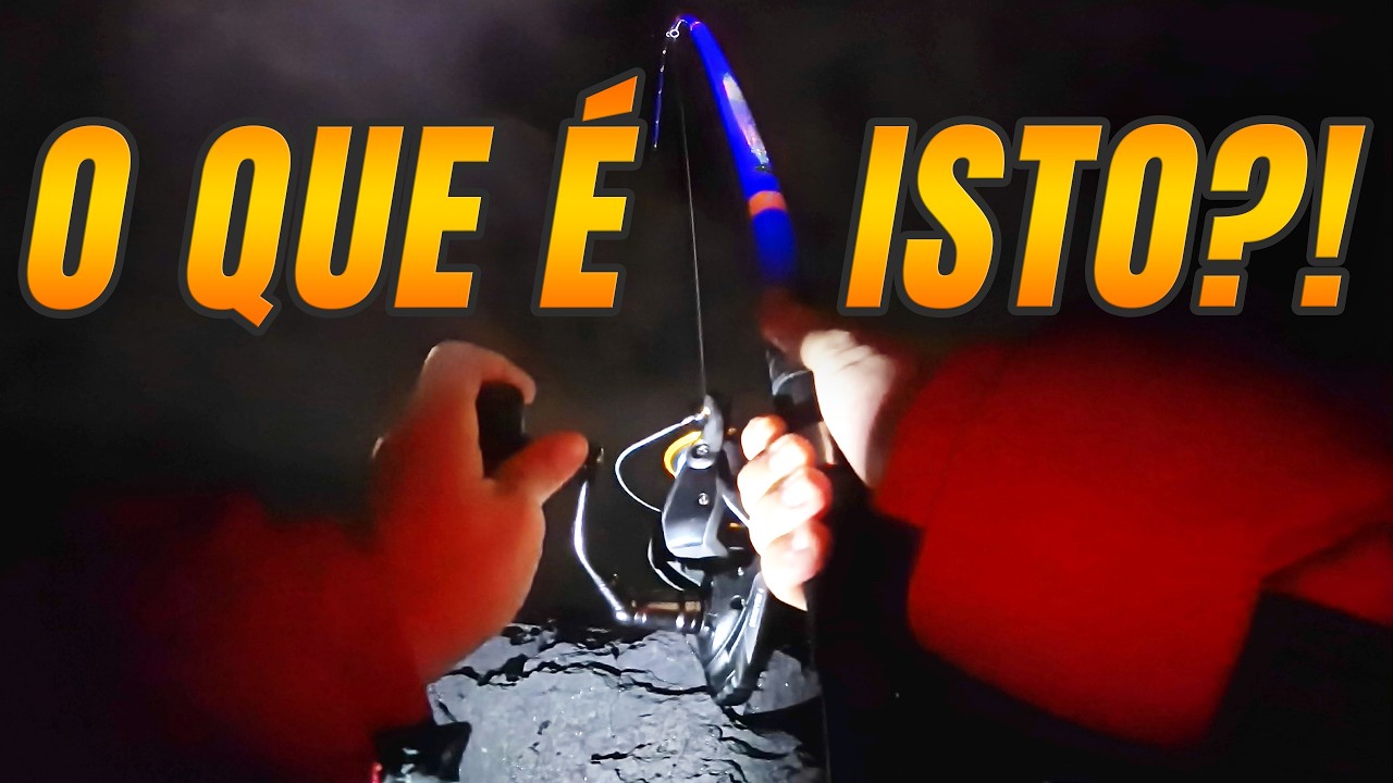 Sozinho na Rocha à Noite… Olha o Que Apareceu! 🎣🌙