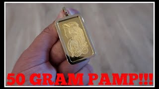 Monster 50 gram PAMP pendant!! Custom PAMP!