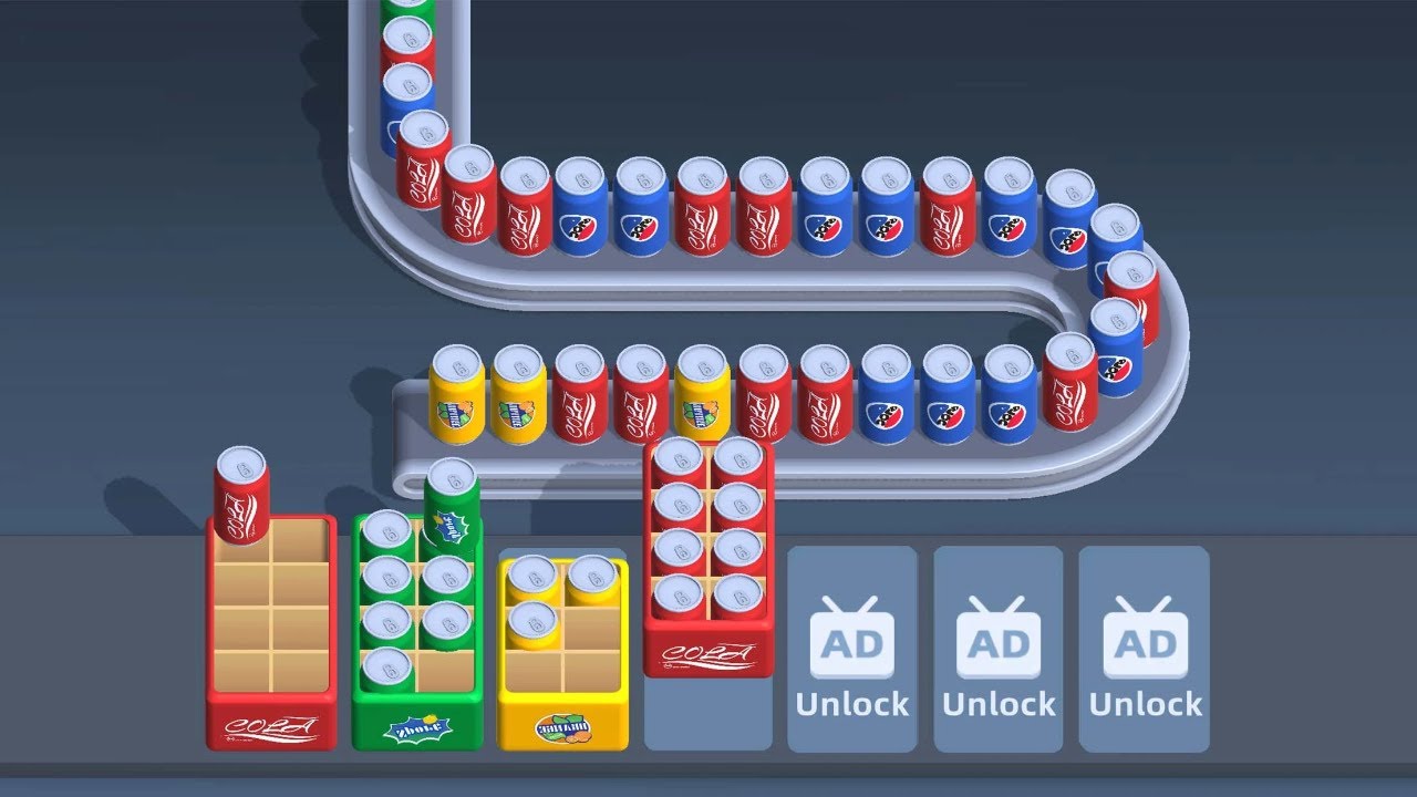 Packing Jam: Cans Sort Puzzle Game Gameplay Android - YouTube