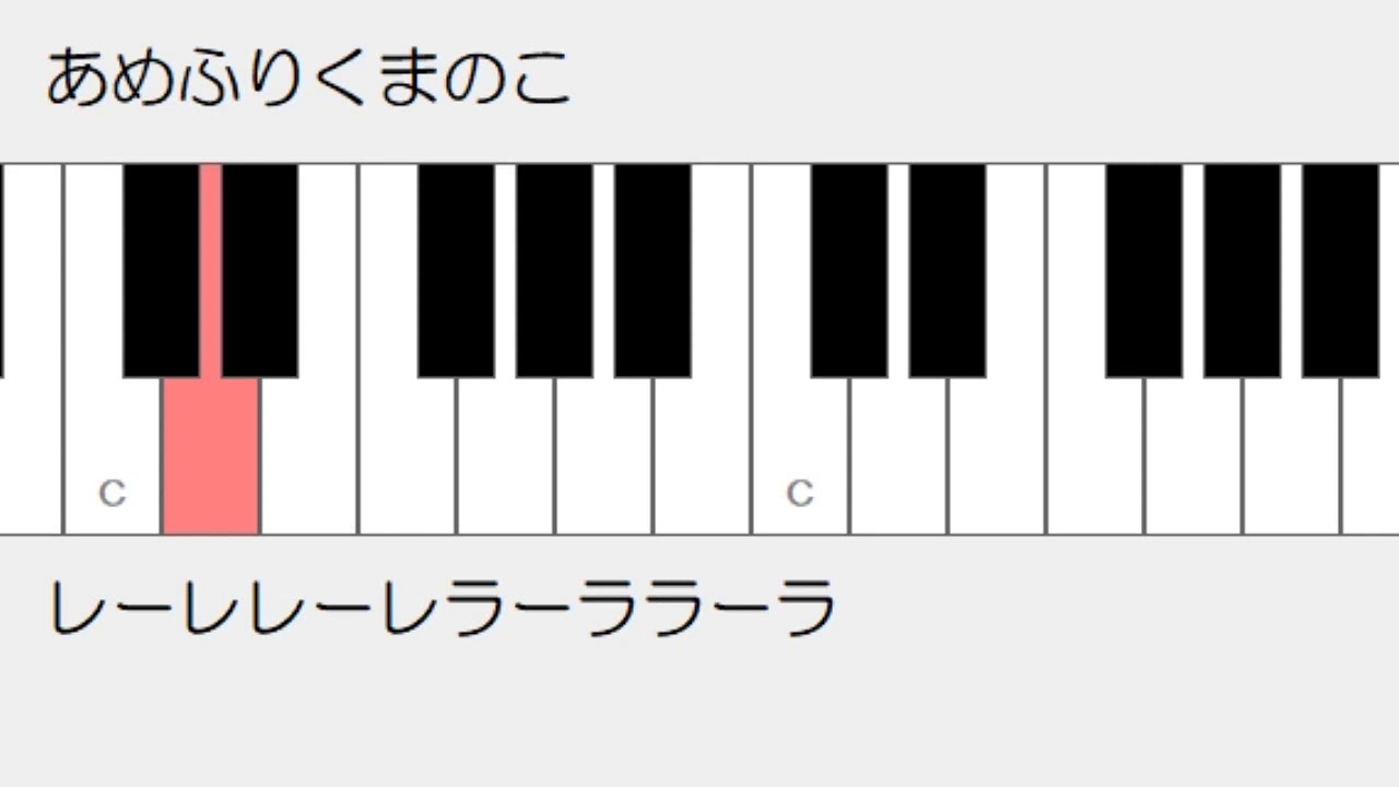 あめふりくまのこ ドレミ鍵盤つき Youtube