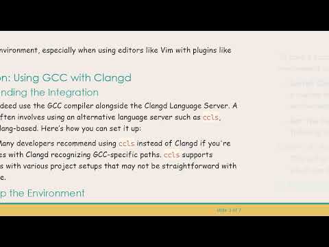 Using the GCC Compiler with Clangd Language Server