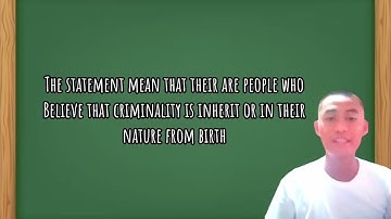 WHY DO PEOPLE COMMIT CRIME||EXPLAINING THE REASON BEHIND CRIME IN POSITIVIST THEORY||