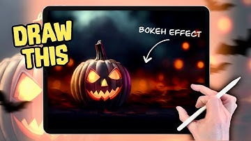 How to draw a HALLOWEEN Pumpkin in PROCREATE