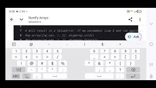 Numpy Arrays