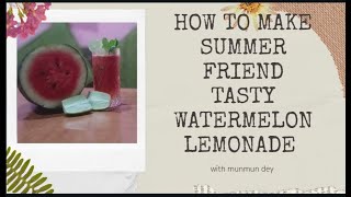 how to make watermelon lemonade |tarbuj ka juice kaise banate hain