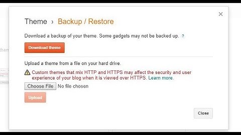 How To Backup your Blogger Theme