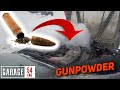 What happens when you feed gunpowder into an engine?