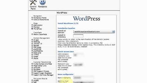 How to install Wordpress using fantastico on cpanel.mp4