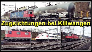 Zugsichtungen beim Gleisvorfeld Bahnhof Killwangen-Spreitenbach, Kanton Aargau, Schweiz 2022