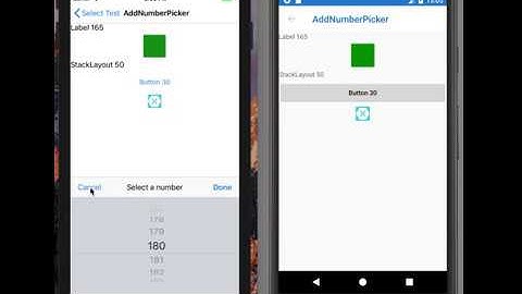 The effect adding NumberPicker for Xamarin.Forms