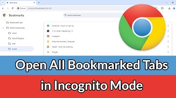 How to Open All Bookmarks in Incognito Mode at once Chrome?