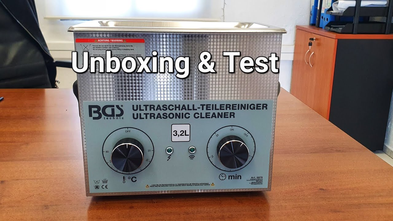 Unboxing and testing the BGS 6879 3.2l Ultrasonic cleaner YouTube