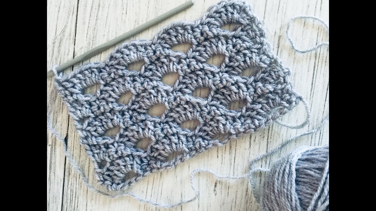 Puntada a crochet fácil:  Punto Calado