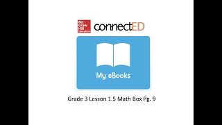 Grade 3 Lesson 1 5 Completing Math Box Page 9 in the eJournal