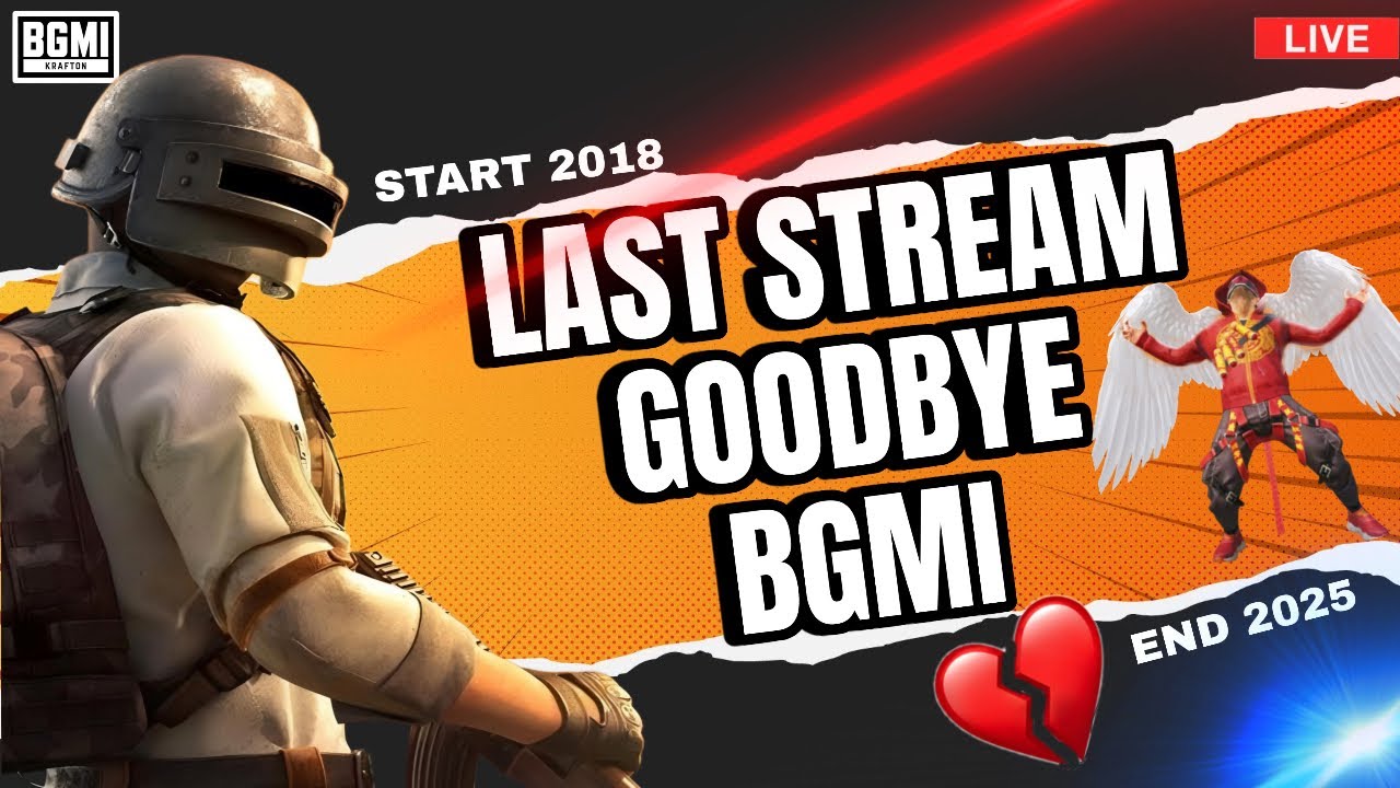 LAST STREAM | GOODBYE BGMI | Not quitting—just closing a chapter. #bgmi ...
