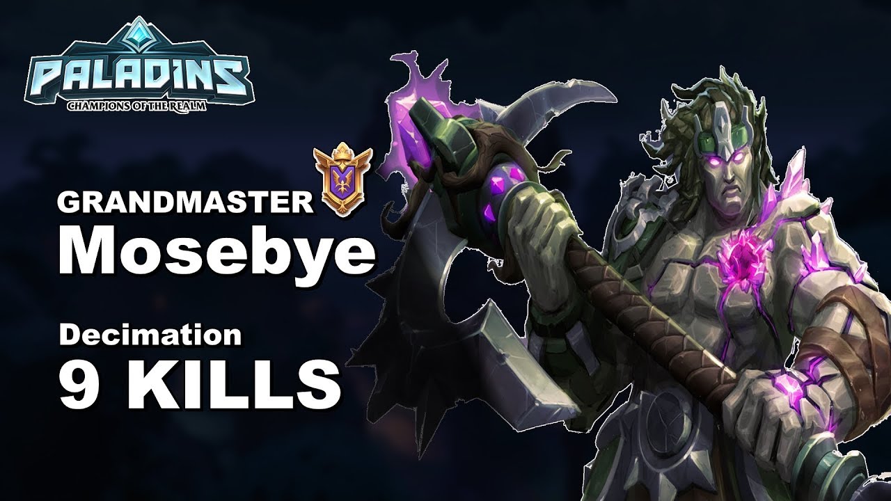 Mosebye Terminus 9 KILLS!! Paladins GM (TOP 29) Ranked Gameplay 1440p High Quality Video
