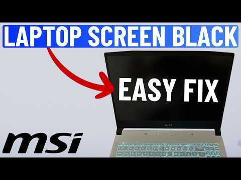 Fix MSI Laptop Black Screen But Turns On (in 1 Minute)