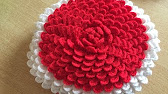 Tuto granny avec rose au crochet spécial gaucher - YouTube