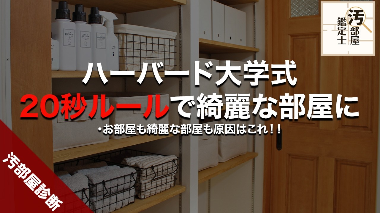 【やってみて】片付けが続かない人必見！20秒ルールで劇的変化？！【汚部屋】
