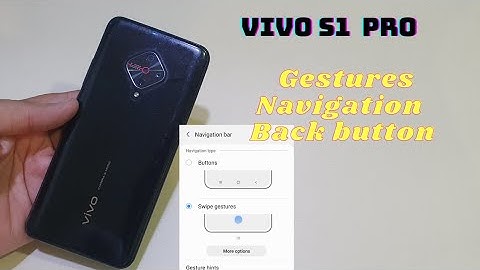 vivo S1 pro Gesture Navigation | Back Button Change Setting