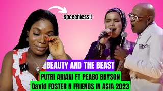 Putri Ariani &amp; Peabo Bryson - Beauty and the Beast REACTION | David Foster &amp; Friends in Asia 2023