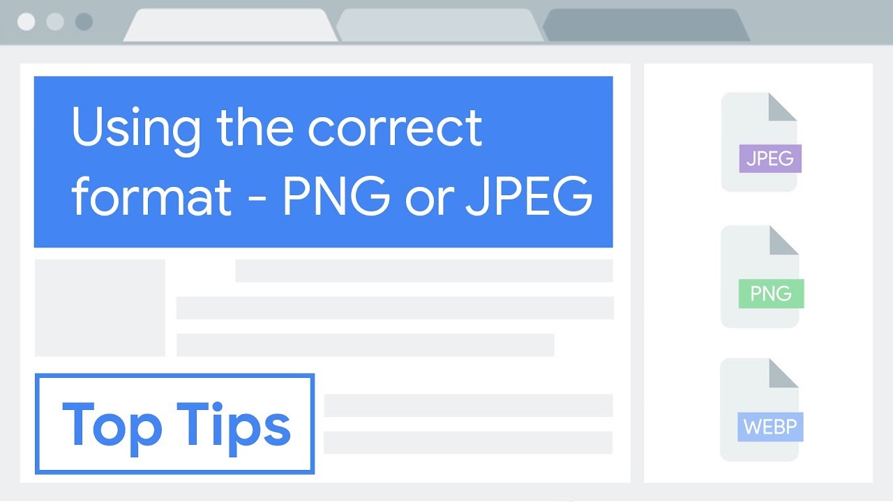 Reduce Image Size Use The Correct Format Png Or Jpeg Youtube