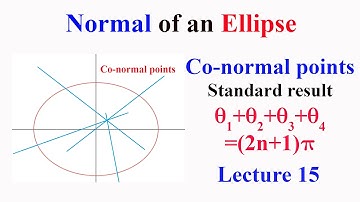 Co-normal points on an Ellipse:  Standard result L15