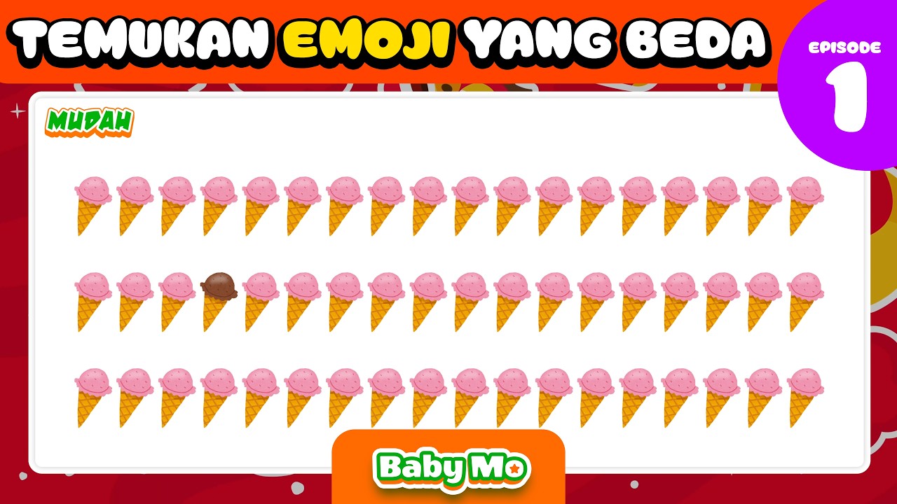😱 Hanya Mata Elang yang Bisa! Temukan Emoji Berbeda dalam 10 Detik 🧐 | Baby Mo EPISODE 1
