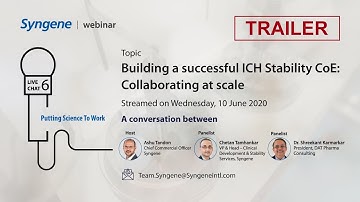 Building a successful ICH stability CoE Collaborating at scale- Fireside Chat 6 Trailer