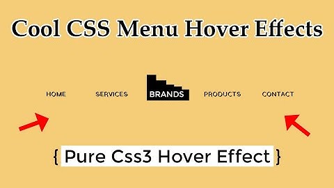 Cool CSS Menu Hover Effects - Html5 Css3 Hover Effect Tutorial