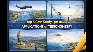 Top 5 Case Study Questions of Applications of Trigonometry 🔥 | Class 10 Maths Important Case Studies