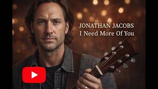 I Need More Of You Jonathan Jacobs Official Video Song About Love, Friendship, Life And Loss