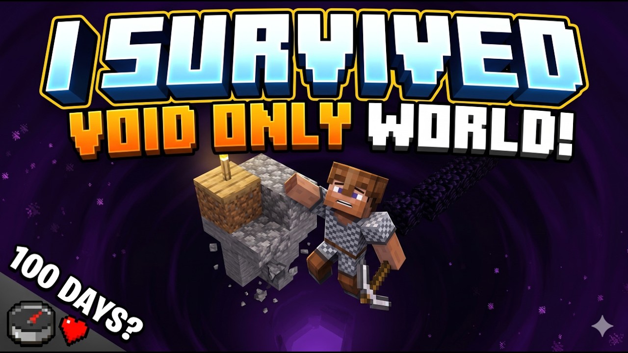 I Survived a VOID ONLY World in Minecraft… (No Land 😱) - YouTube