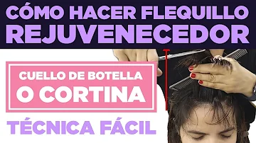 ¿Qué aspecto tiene el flequillo de cuello de botella?