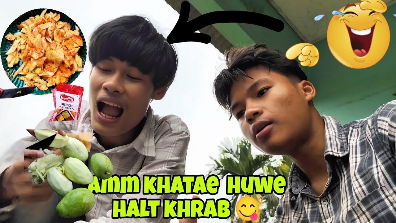 Yummy rasapi of eating Mango 🥭| eating Mango went wrong 😟😟@esahak2 ...