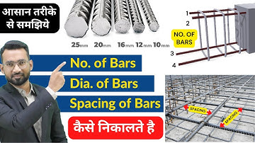 How to Calculate Reinforcement Bars, Diameters, and Spacing in RCC Members | Civil Engineering