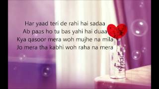 Video thumbnail of "Sajna - Farhan Saeed - Lyrics Video"