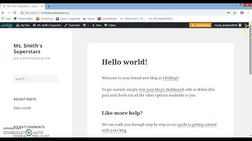 How to Use Edublogs.org