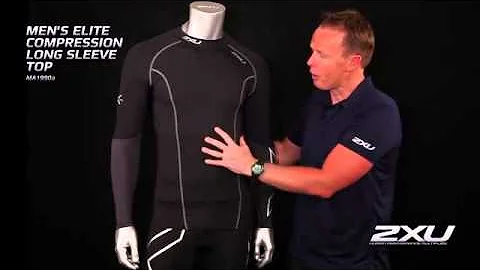 MA1990a 2XU MENS ELITE LONG SLEEVE COMPRESSION TOP