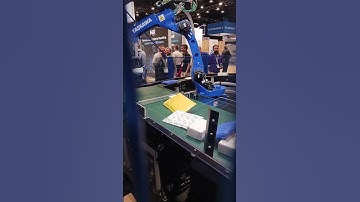 Automate 2024 Demo: Robotic parcel induction workcell uses high-speed GP12 robot  #automate2024