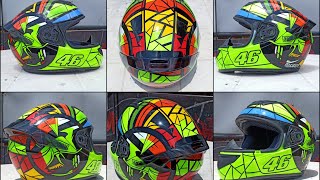 Custom Agv Helmet Design Paint Job On A Ls2 