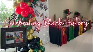 CELEBRATING BLACK HISTORY | HOW TO CREATE A DISPLAY TABLE | BALLOON GARLAND #elegantdesignzbybe