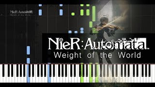 Video thumbnail of "NieR: Automata - Weight of the World (Synthesia + Lyrics) (HalcyonMusic)"