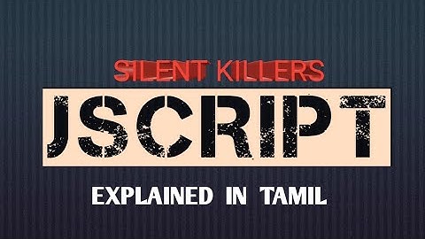 J script programing language basic information in tamil | silent ragu | silent killers #jscript