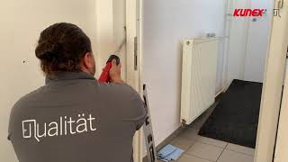 Montage Kunex Laubengang-Türelement