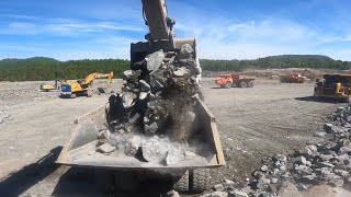 How about the sound of this view?Cat 390 F, attacking my last pile at this site  part 1!